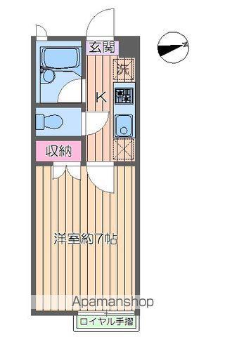 ウインベル北綾瀬Ⅱ(1K/2階)の間取り写真