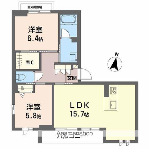 AMBER COURT(2LDK/3階)の間取り写真
