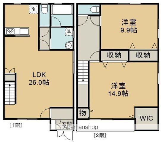 フェリース(2LDK)の間取り写真