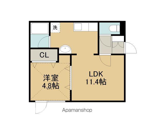 レインボーハウス矢代NO24(1LDK/2階)の間取り写真