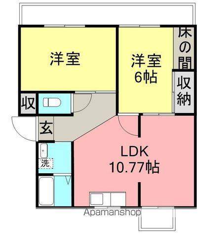 谷口ハイツ(2LDK/1階)の間取り写真