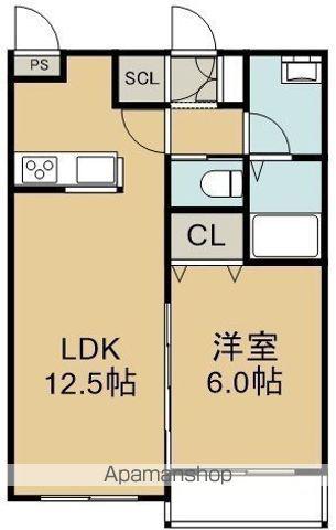 FUTURA日吉(1LDK/1階)の間取り写真