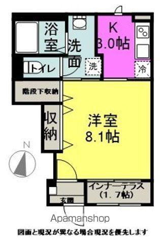 DAYR 庄内(1K/1階)の間取り写真