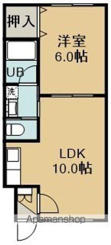 ピュアパレス北昭和(1LDK/5階)の間取り写真