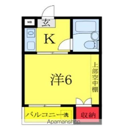 フラット上板橋(1K/1階)の間取り写真