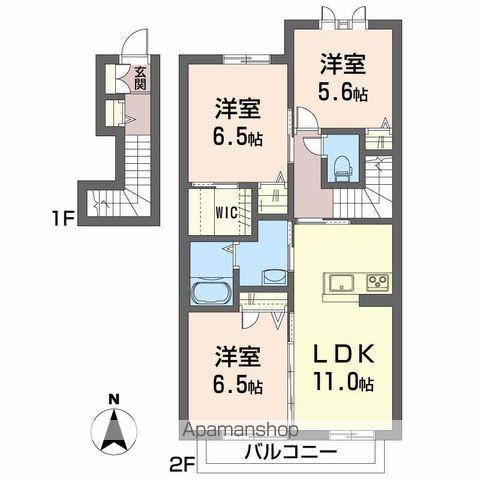 メゾン・ド・アンジュ A棟(3LDK/2階)の間取り写真