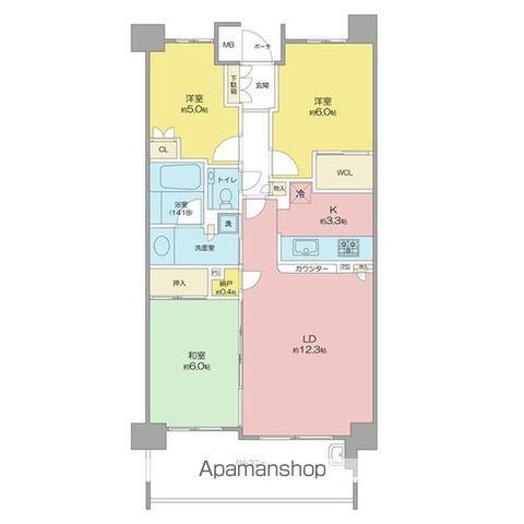 プラウド一社(3LDK/2階)の間取り写真