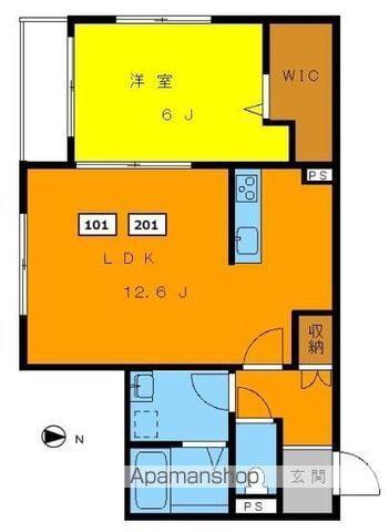 高円寺パレスマンション(1LDK/1階)の間取り写真