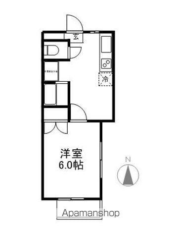 ワンカントリーマンション(1DK/3階)の間取り写真