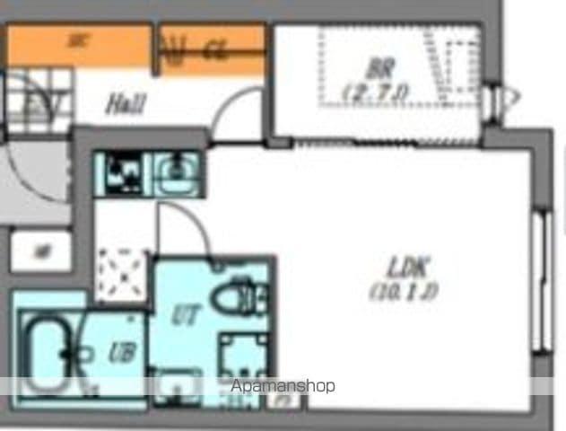 LUORE大山(1SLDK/4階)の間取り写真