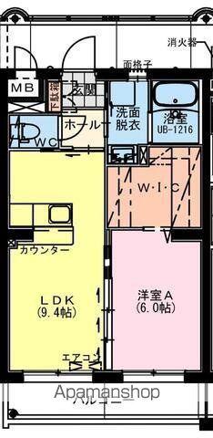 VIVIDO ARCOBALENO(1LDK/4階)の間取り写真