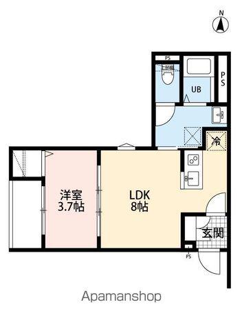 ROBOT HOME 市川大野(1LDK/3階)の間取り写真