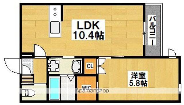 メゾンドルミエール(1LDK/2階)の間取り写真