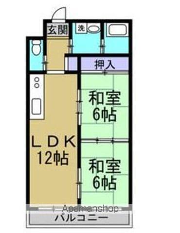 リッチタウン(2LDK/2階)の間取り写真