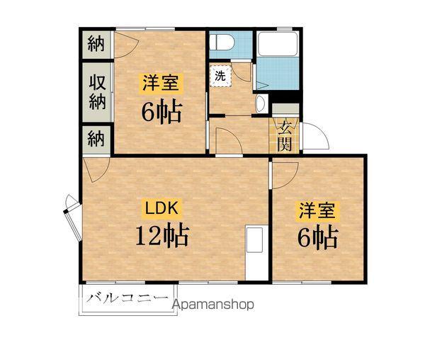 グリーンフレグランス(2LDK/2階)の間取り写真