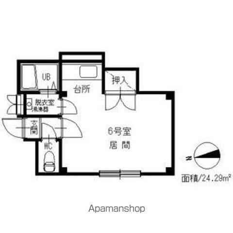 ソシアルビレッジ(ワンルーム/4階)の間取り写真