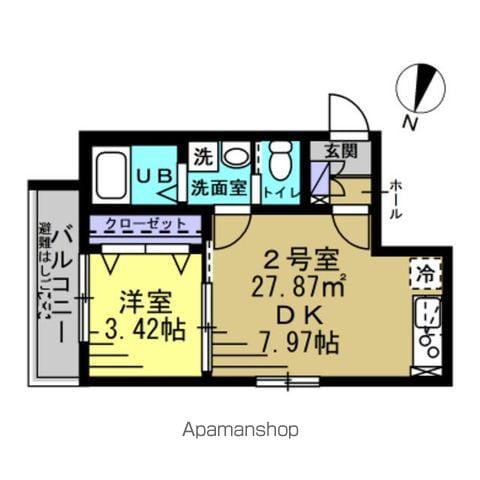 ルカリオSOGA(1DK/2階)の間取り写真
