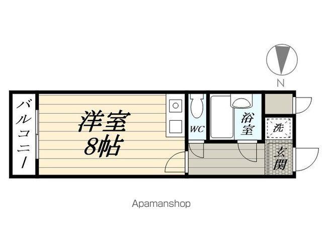 ポンデロッサ鶴見Ⅱ(ワンルーム/1階)の間取り写真