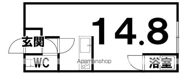 Jアルマーニ(1K/2階)の間取り写真