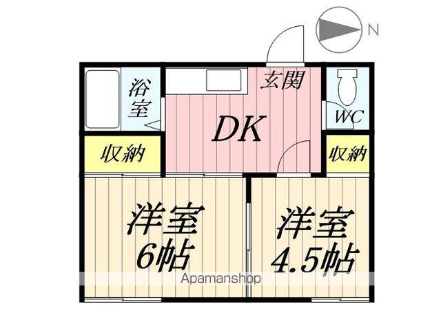 サンハイツ増田(2DK/2階)の間取り写真