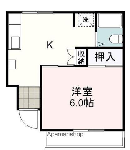 コーポハレー(1K/1階)の間取り写真
