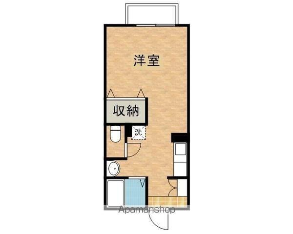 シャロン B(ワンルーム/2階)の間取り写真