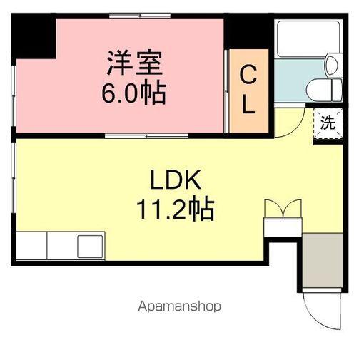 ヴィラ フォレスタ(1LDK/4階)の間取り写真