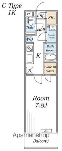 リブリ・さいたま市南区辻5(1K/2階)の間取り写真