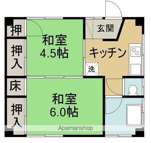 ローズマンション(2DK/3階)の間取り写真