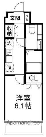 LUXENA勝田台(1K/2階)の間取り写真