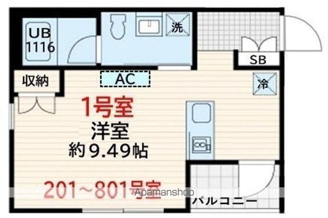 SKULD墨田緑(ワンルーム/7階)の間取り写真