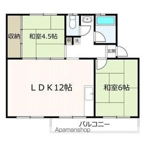 高蔵寺中央台団地219号棟(2DK/5階)の間取り写真