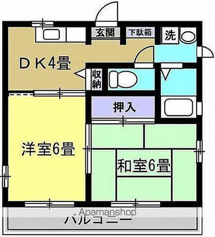 クレール(2K/2階)の間取り写真