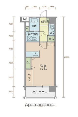 ミルフィーユ90(ワンルーム/2階)の間取り写真