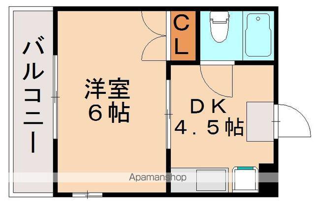 TAKEコーポ皿山(1DK/3階)の間取り写真