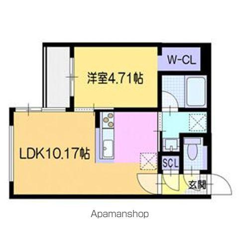 ラ・シュエットS6W14(1LDK/2階)の間取り写真