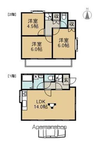 中央本線 武蔵境駅 徒歩34分 2階建 築51年(3LDK)の間取り写真