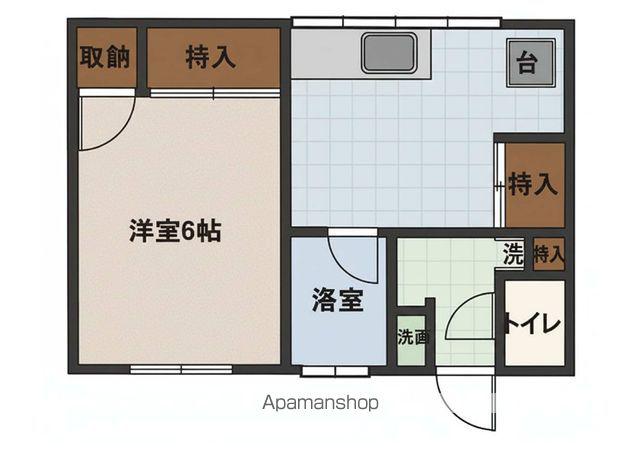 塚田アパート(1DK/1階)の間取り写真