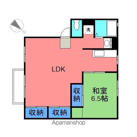 シティーハイムカスカベルA(1LDK/1階)の間取り写真