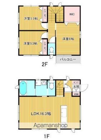 成田線 小見川駅 徒歩96分 2階建 築3年(3LDK)の間取り写真
