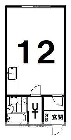 住吉ウィローハイツ(ワンルーム/1階)の間取り写真