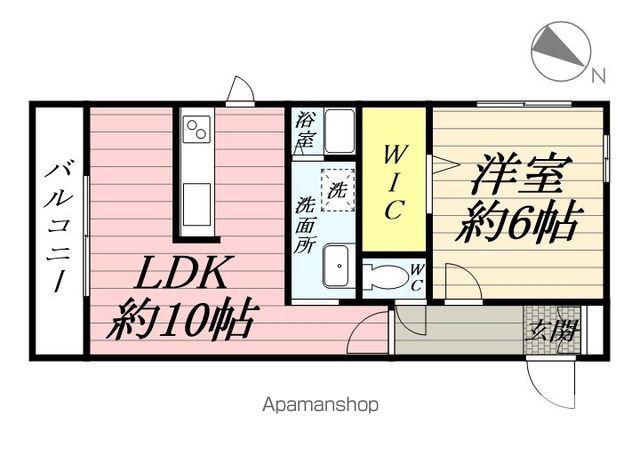 メゾン ルナ(1LDK/1階)の間取り写真