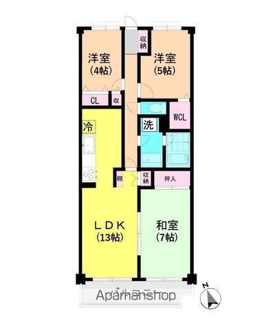 ライオンズマンション津田沼前原(3LDK/5階)の間取り写真