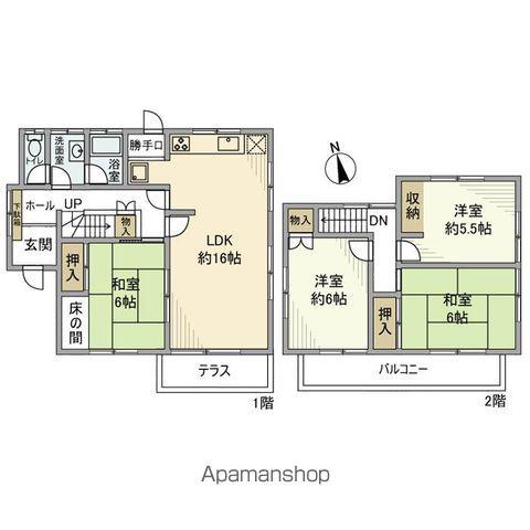 成田線 布佐駅 徒歩10分 2階建 築49年(4LDK)の間取り写真
