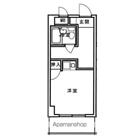 コンバウス盛南(ワンルーム/2階)の間取り写真