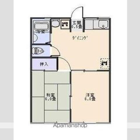 メドゥーサΑ(2DK/2階)の間取り写真