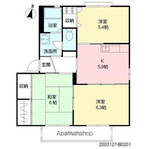 レジデンス幸 A棟(1LDK/1階)の間取り写真