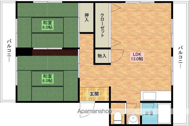 池園マンション(2LDK/3階)の間取り写真
