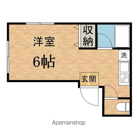 パプリカ(ワンルーム/2階)の間取り写真