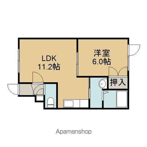 ロイヤルハイム新中野A(1LDK/1階)の間取り写真